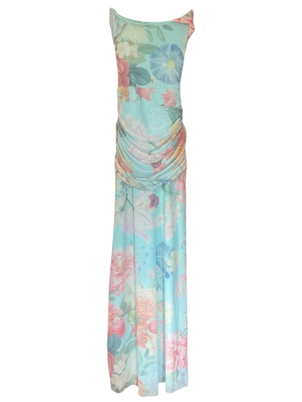 AFRM Rosalie Strapless DropWaist Maxi Dress Watercolor Floral Pattern Sz XXS NWT - Picture 4 of 10